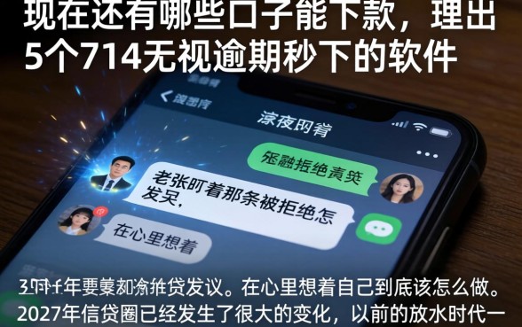 现在还有哪些口子能下款，理出5个714无视逾期秒下的软件