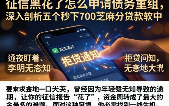 征信黑花了怎么申请债务重组，深入剖析五个秒下700芝麻分贷款软件