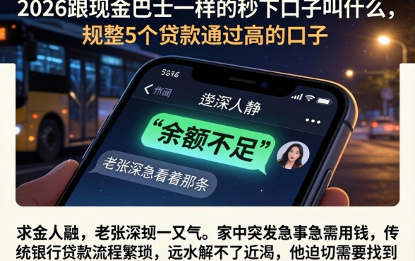 2026跟现金巴士一样的秒下口子叫什么，规整5个贷款通过高的口子