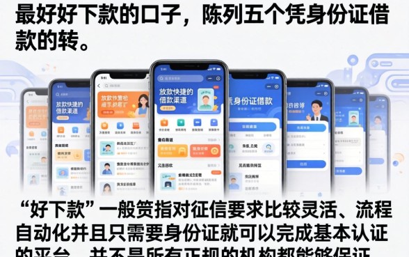 最好好下款的口子，陈列五个凭身份证借款的软件