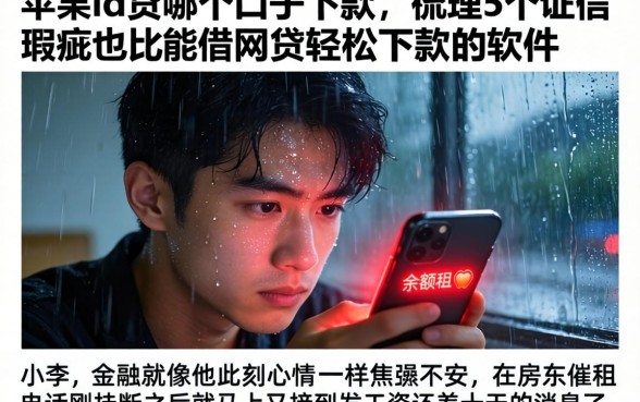 苹果id贷哪个口子下款,梳理5个征信瑕疵也能借网贷轻松下款的软件