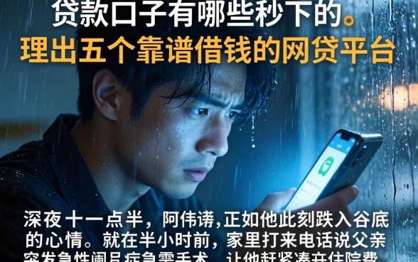 贷款口子有哪些秒下的，理出五个靠谱借钱的网贷平台