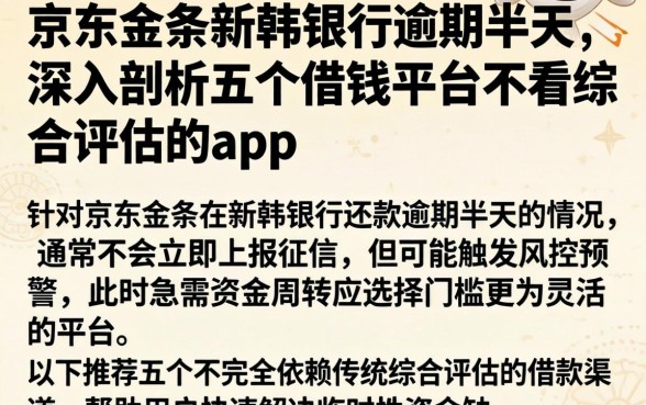 京东金条新韩银行逾期半天，深入剖析五个借钱平台不看综合评估的app