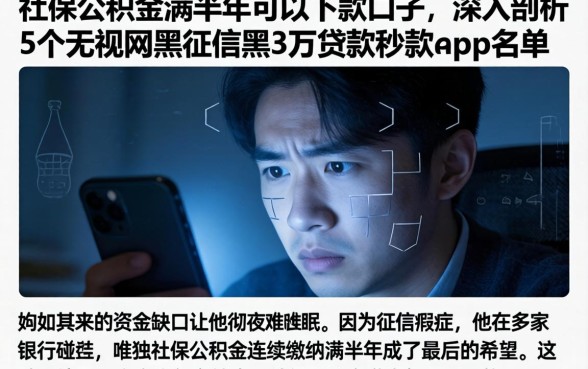 社保公积金满半年可以下款的口子，深入剖析5个无视网黑征信黑3万贷款秒款app名单