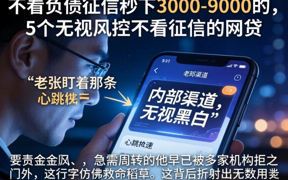 不看负债征信秒下3000-9000的,概括5个无视风控不看征信的网贷