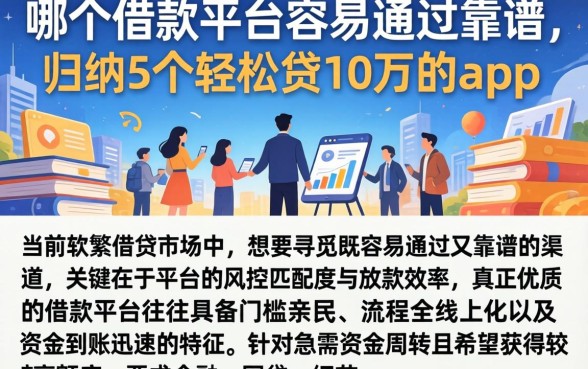 哪个借款平台容易通过靠谱，归纳5个轻松贷10万的app