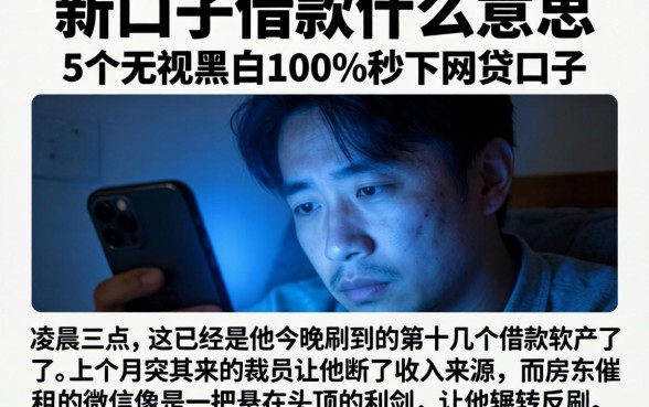 新口子借款什么意思，陈列5个无视黑白100%秒下网贷口子