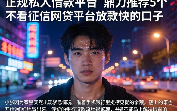 正规私人借款平台，鼎力推荐5个不看征信网贷平台放款快的口子