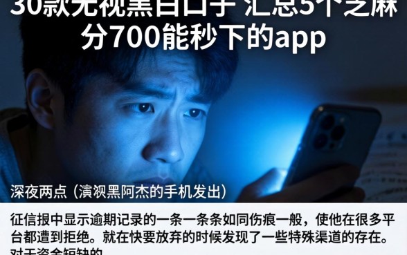 30款无视黑白口子，汇总5个芝麻分700能秒下的app