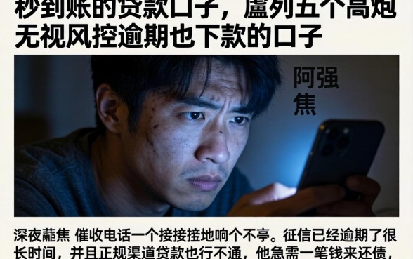 秒到账的贷款口子,胪列五个高炮无视风控逾期也下款的口子