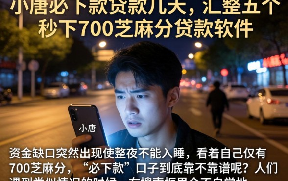 小唐必下款贷款几天，汇整五个秒下700芝麻分贷款软件