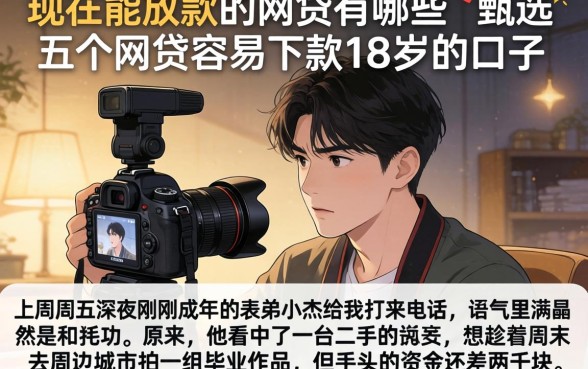 现在能放款的网贷有哪些，甄选五个网贷容易下款18岁的口子