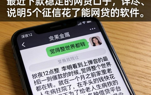 最近下款稳定的网贷口子，详尽说明5个征信花了能网贷的软件