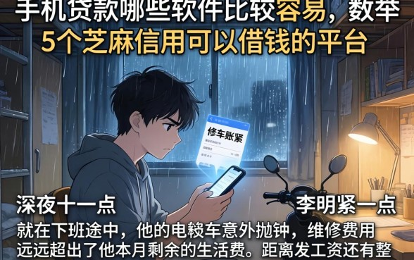 手机贷款哪些软件比较容易，枚举5个芝麻信用可以借钱的平台