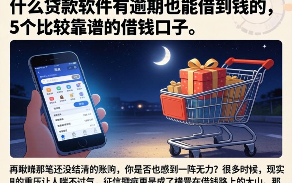 什么贷款软件有逾期也能借到钱的，条列5个比较靠谱的借钱口子