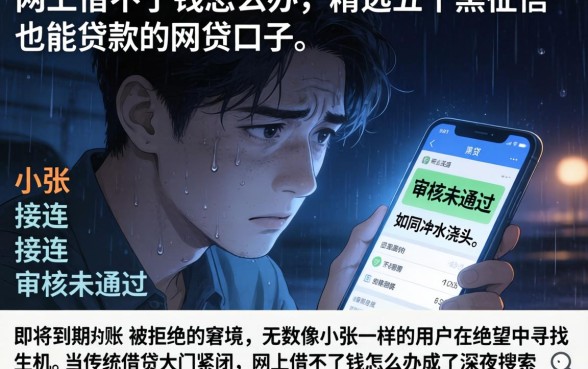 网上借不了钱怎么办，精选五个黑征信也能贷款的网贷口子