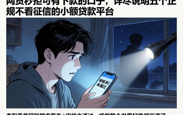 网贷秒拒可有下款的口子，详尽说明五个正规不看征信的小额贷款平台