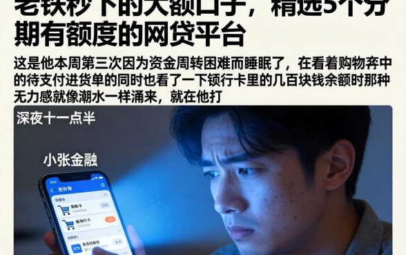 老铁秒下的大额口子，精选5个分期有额度的网贷平台
