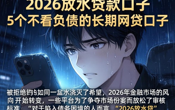 2026放水的贷款口子，概括5个不看负债的长期网贷口子