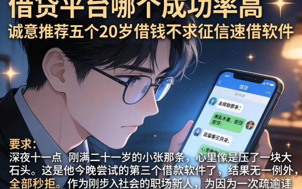 借贷平台哪个成功率高，诚意推荐五个20岁借钱不求征信速借软件