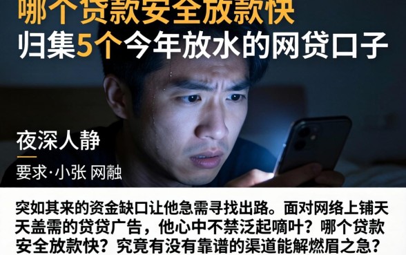 哪个贷款安全放款快，归集5个今年放水的网贷口子