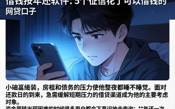 借钱按年还的软件，详尽说明5个征信花了可以借钱的网贷口子