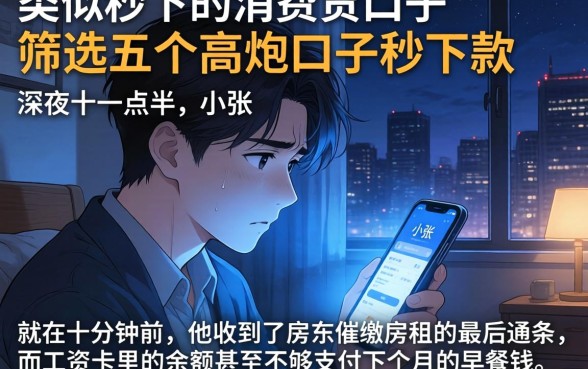 类似秒下的消费贷口子，筛选五个高炮口子秒下款