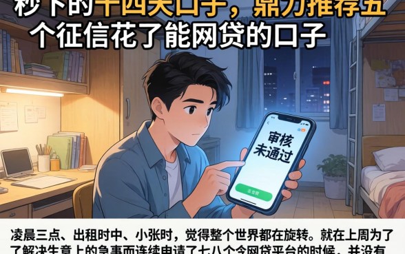 秒下的十四天口子，鼎力推荐五个征信花了能网贷的口子