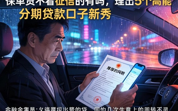 保单贷不看征信的有吗,理出5个高能分期贷款口子新秀