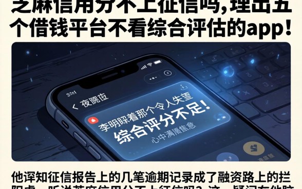 芝麻信用分不上征信吗，理出五个借钱平台不看综合评估的app