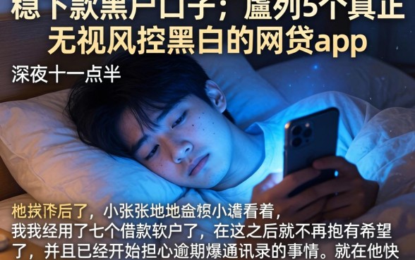 稳下款的黑户口子，胪列5个真正无视风控黑白的网贷app