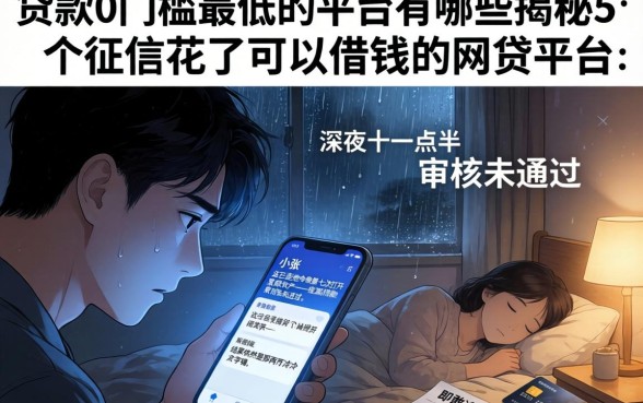 贷款0门槛最低的平台有哪些，揭秘5个征信花了可以借钱的网贷平台
