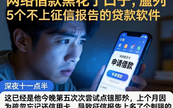 网络借款黑花了口子，胪列5个不上征信报告的贷款软件