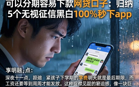 可以分期容易下款的网贷口子，归纳5个无视征信黑白100%秒下app