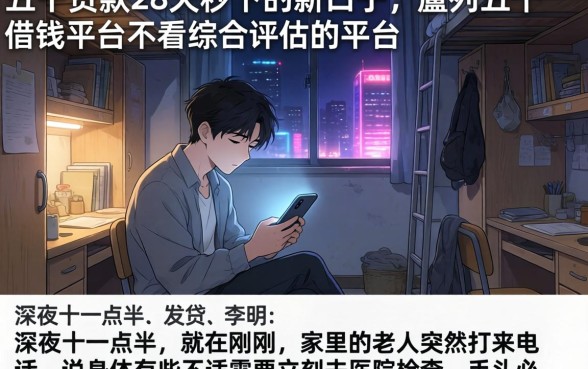 五千贷款28天秒下的新口子，胪列五个借钱平台不看综合评估的平台