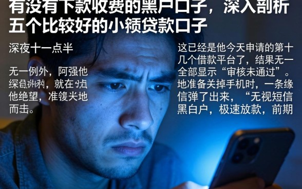 有没有下款收费的黑户口子，深入剖析五个比较好的小额贷款口子