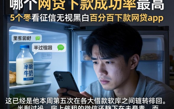 哪个网贷下款成功率最高，条列5个不看征信无视黑白百分百下款网贷app