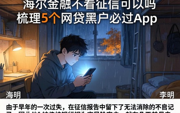 海尔金融不看征信可以吗，梳理5个网贷黑户必过app