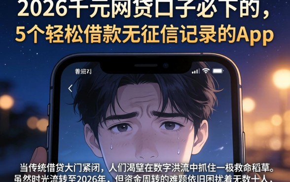2026千元网贷口子必下的，概括5个轻松借款无征信记录的app