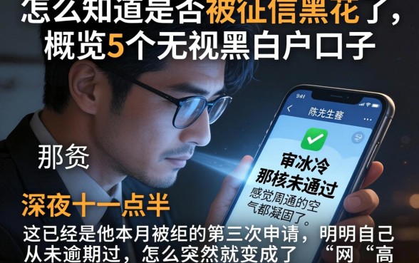 怎么知道是否被征信黑花了，概览5个无视黑白户口子
