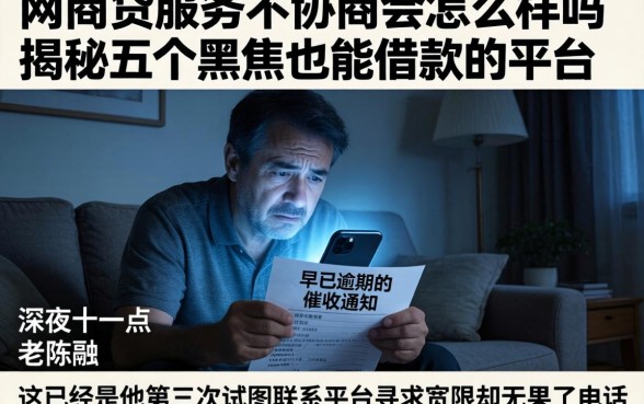 网商贷服务不协商会怎么样吗，揭秘五个黑户也能借款的平台