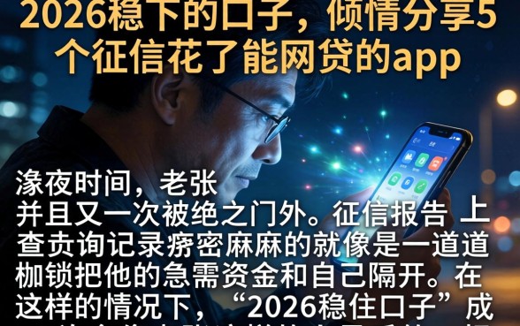 2026稳下的口子，倾情分享5个征信花了能网贷的app
