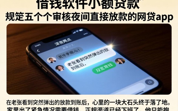 借钱软件小额贷款，规整五个不审核夜间直接放款的网贷app