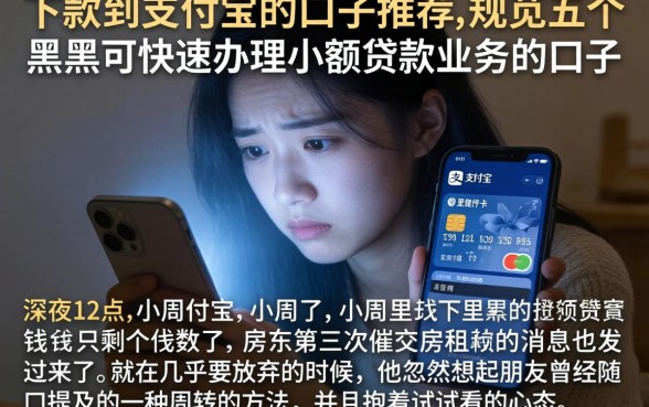 下款到支付宝的口子推荐，规整五个黑户可快速办理小额贷款业务的口子