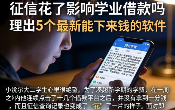 征信花了影响学业借款吗，理出5个最新能下来钱的软件