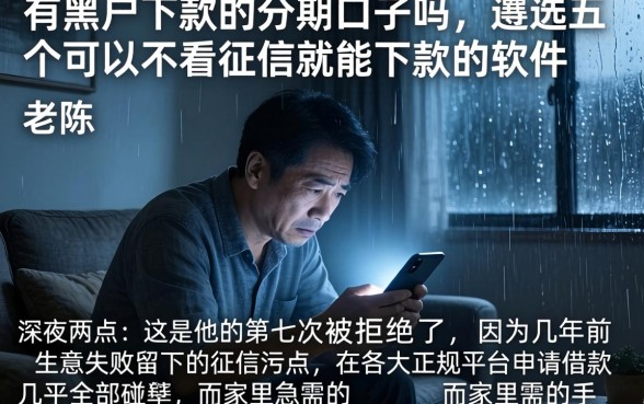 有黑户下款的分期口子吗，遴选五个可以不看征信就能下款的软件