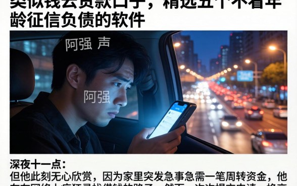 类似钱云的贷款口子，精选五个不看年龄征信负债的软件