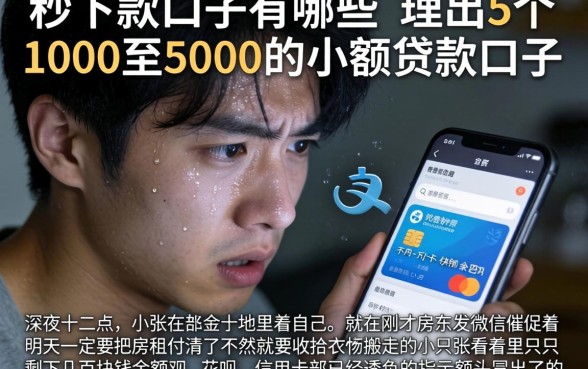 秒下款口子有哪些，理出5个1000至5000的小额贷款口子