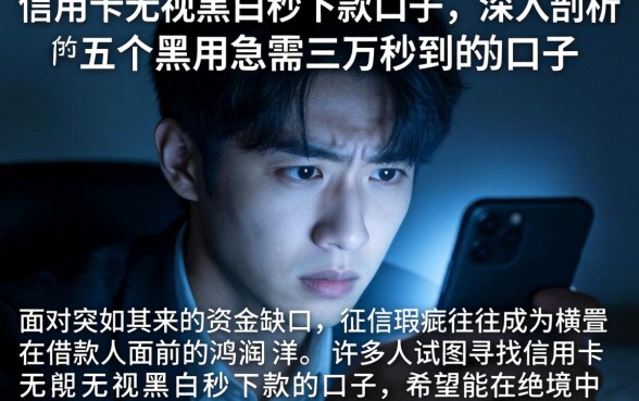 信用卡无视黑白秒下款的口子，深入剖析五个黑户急需三万秒到的的口子