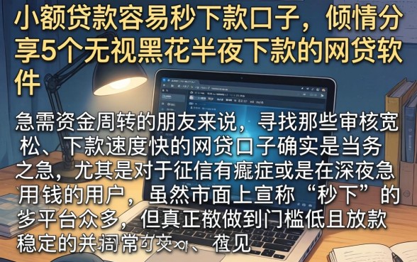 小额贷款容易秒下款的口子，倾情分享5个无视黑花半夜下款的网贷软件